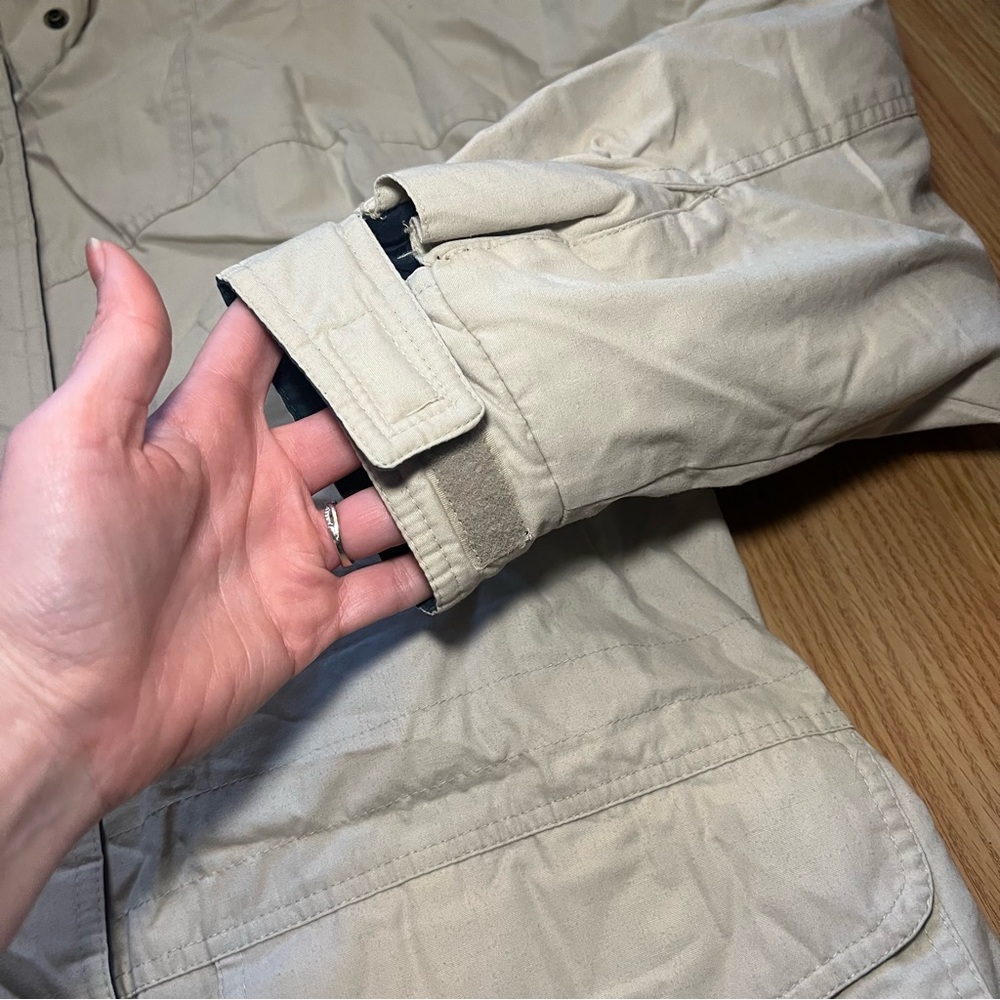 Vintage 90s Pacific Trail Coat Women’s Large Blanket Lined Hiking Beige Jacket - Picture 3 of 14